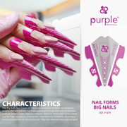 Popierinė nagų formelė "Big Nails", 500 vnt. - Groziovila